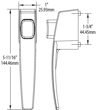 Push Button Handle Dimensions Wright Products