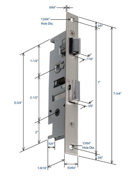 VMT115 Serenade Replacement Mortise Latch – Wright Products