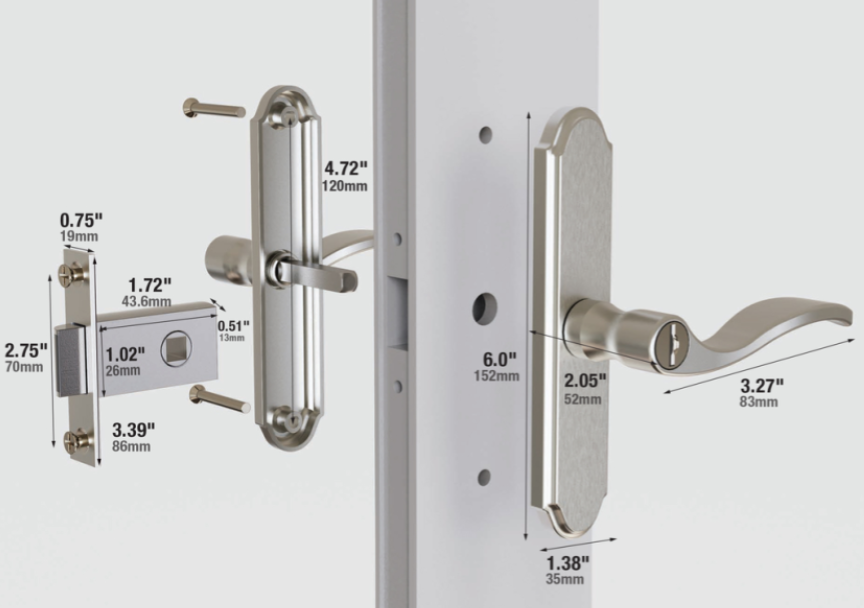 VMT112 Serenade Mortise Leverset for Wood Core Doors – Wright Products